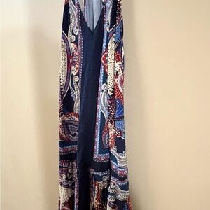 Farm Rio Paisley Print Mini Dress Strappy Boho Flowy Small